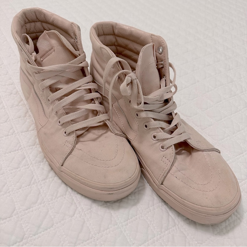 Vans pink high top sneakers